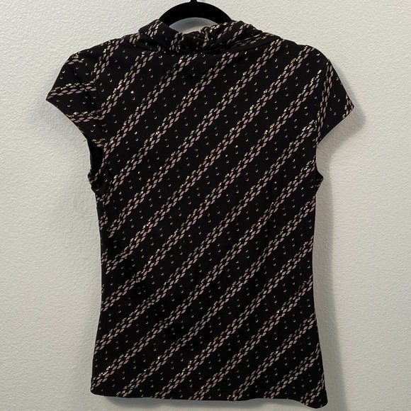 Ally B. Surplice Attached Necklace Large Top Short Sleeve Chain Design Y2K - Picture 3 of 12